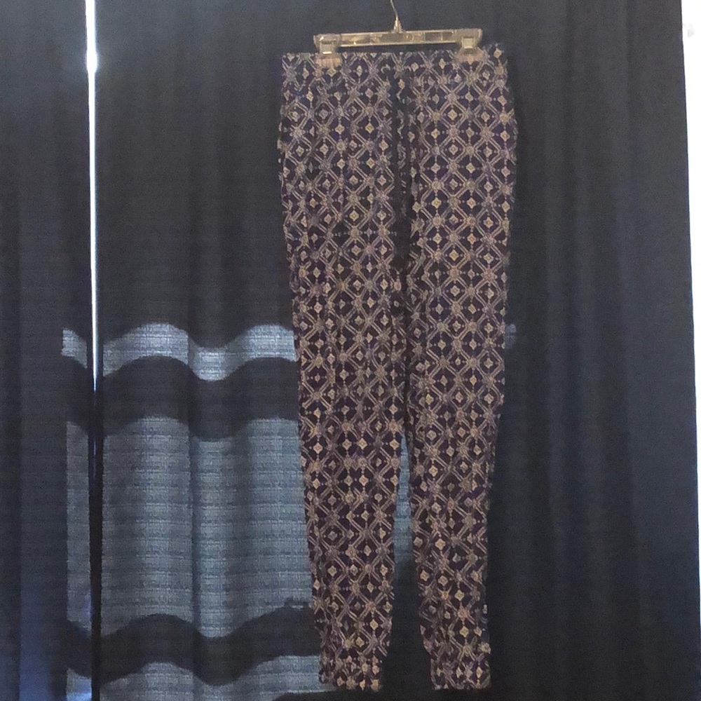Fun blue flowy pants